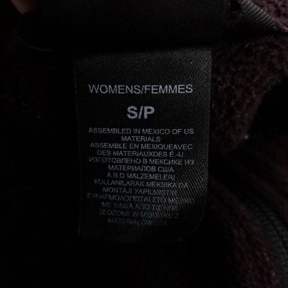 NORTH FACE Burgundy Polartec Fleece Zip Sweater Teddy Jacket Small Gorpcore - Picture 2 of 9